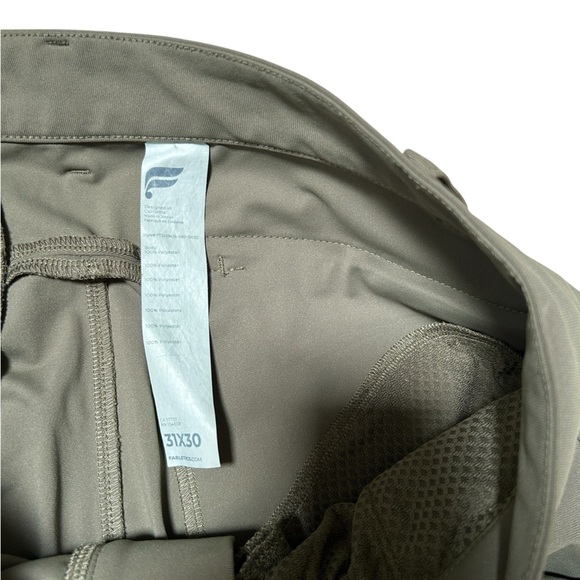 Fabletics Men’s The Don Trouser Classic Fit Utility Green Pants Size 31x30 - Picture 7 of 7